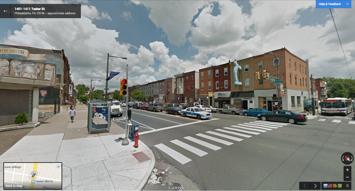 broad and tasker intersection, google street view