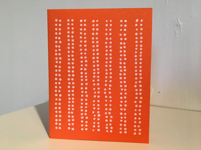 Punch List a small book by Stella Untalan, Canson Paper and Montana Marker, orange
